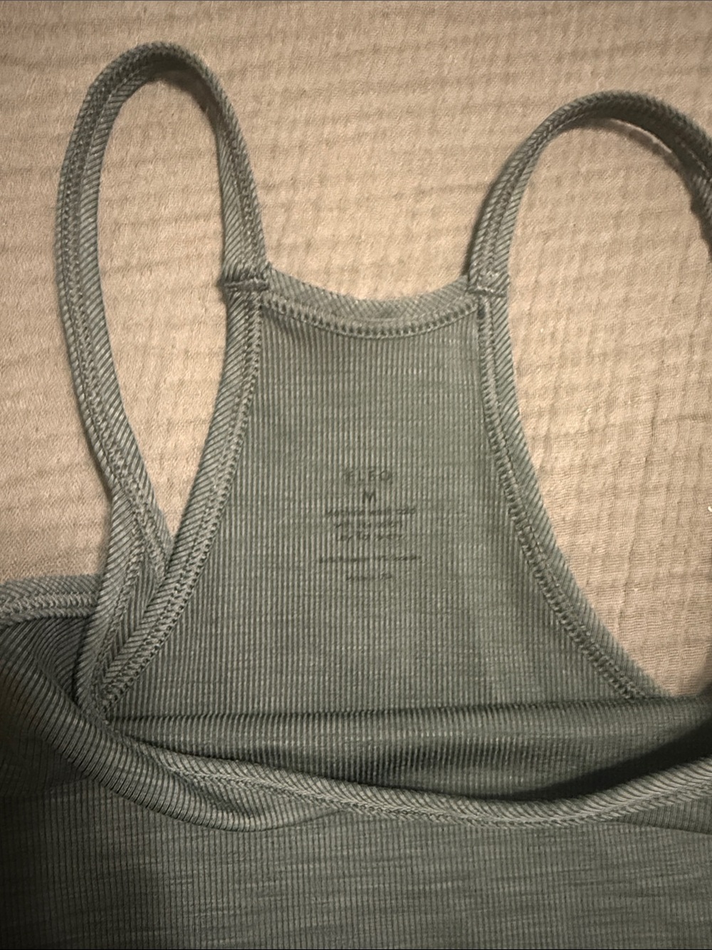 Fleo Sage Ribbed Racerback Crop Tank - Picture 3 of 3